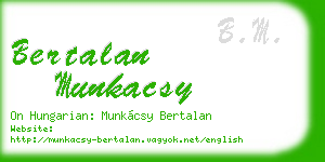 bertalan munkacsy business card