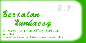 bertalan munkacsy business card